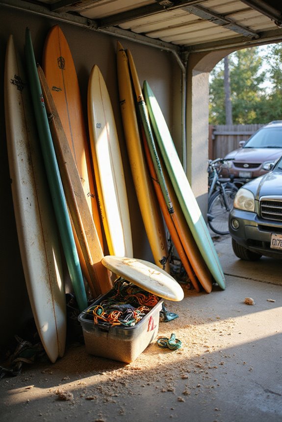 maximize surfboard storage efficiency