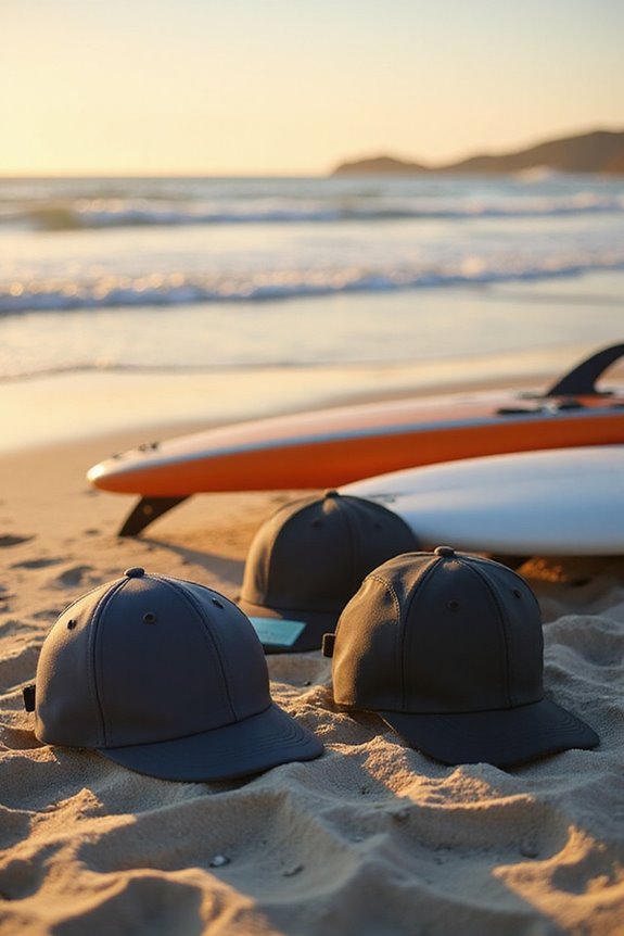 surf caps with chin straps