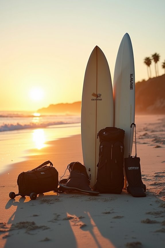 surfboard bags with wheels