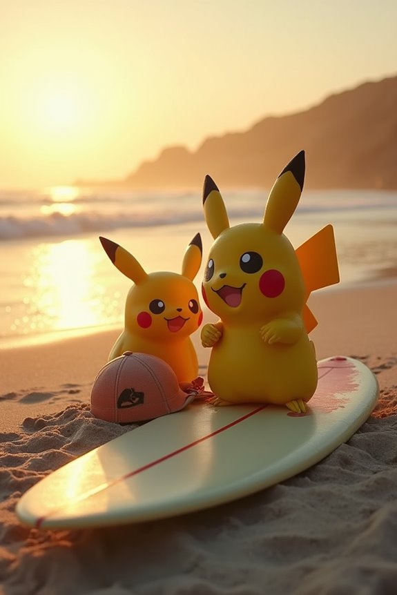 top surfing pikachu cards